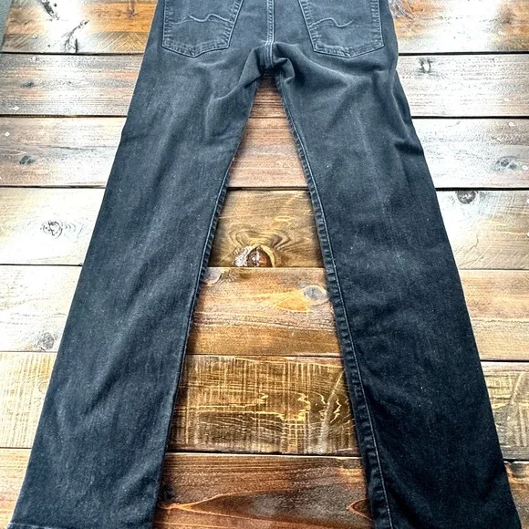 7 For All Mankind Austyn Airweft Jeans Straight Stretch Black Sz 30 (Actual 32") - Picture 8 of 11